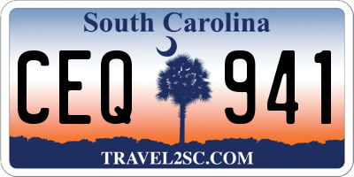 SC license plate CEQ941