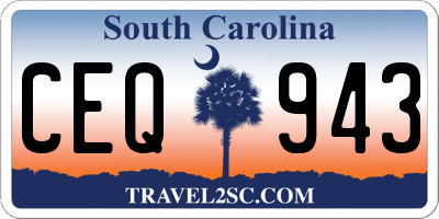 SC license plate CEQ943