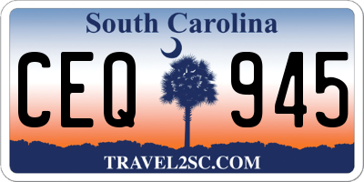 SC license plate CEQ945
