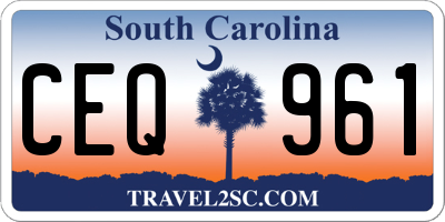 SC license plate CEQ961