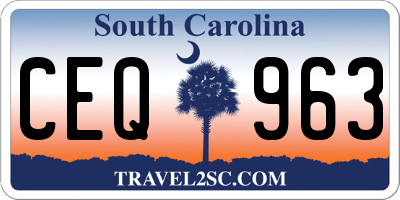 SC license plate CEQ963