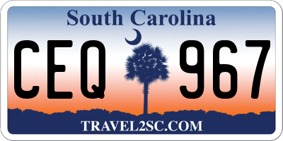 SC license plate CEQ967