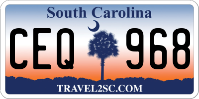 SC license plate CEQ968