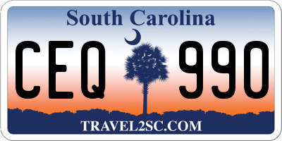SC license plate CEQ990