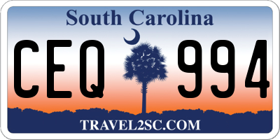 SC license plate CEQ994