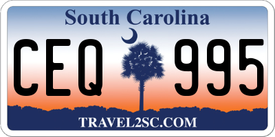 SC license plate CEQ995