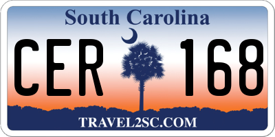 SC license plate CER168