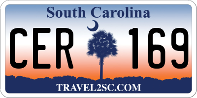 SC license plate CER169