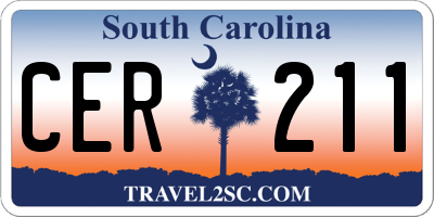 SC license plate CER211