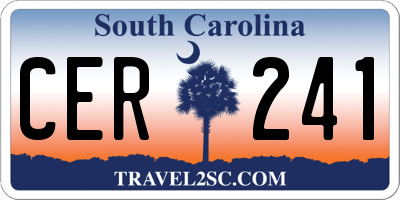 SC license plate CER241