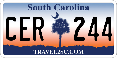 SC license plate CER244