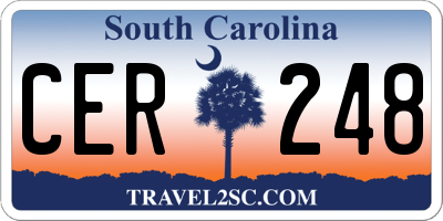 SC license plate CER248