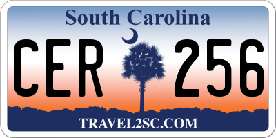 SC license plate CER256