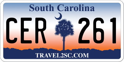 SC license plate CER261