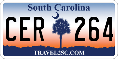 SC license plate CER264