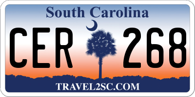 SC license plate CER268