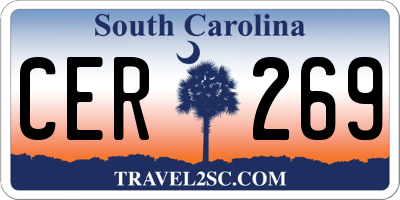 SC license plate CER269