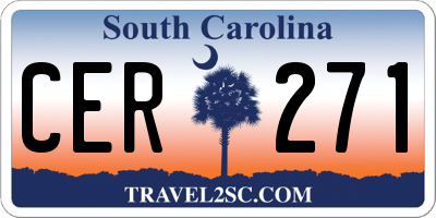 SC license plate CER271