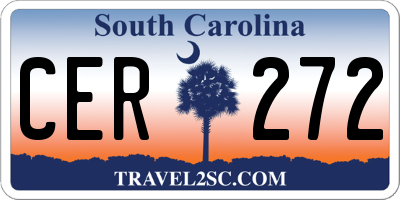 SC license plate CER272