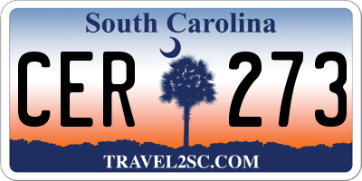 SC license plate CER273
