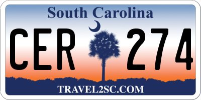 SC license plate CER274