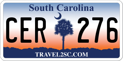 SC license plate CER276