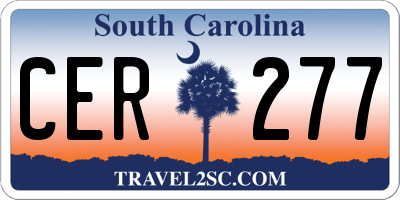SC license plate CER277