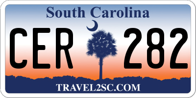 SC license plate CER282