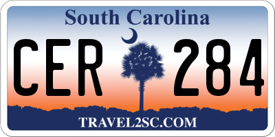 SC license plate CER284