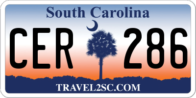 SC license plate CER286