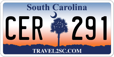 SC license plate CER291