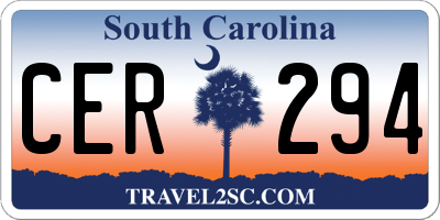 SC license plate CER294