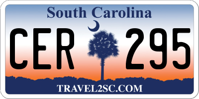 SC license plate CER295