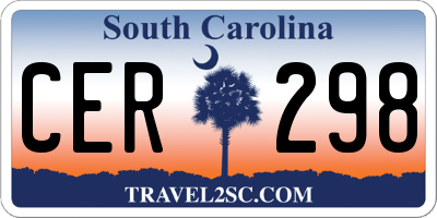 SC license plate CER298
