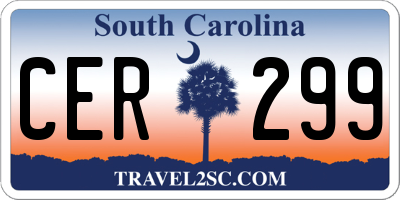 SC license plate CER299