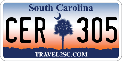 SC license plate CER305