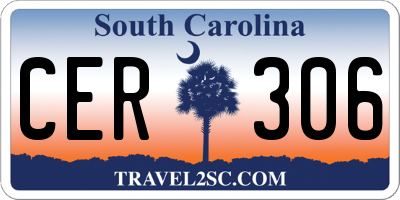 SC license plate CER306