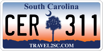 SC license plate CER311