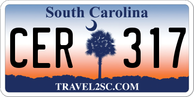 SC license plate CER317