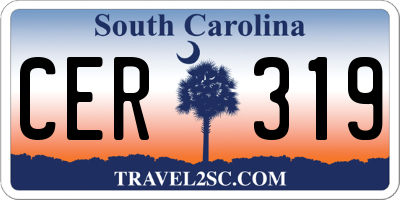 SC license plate CER319