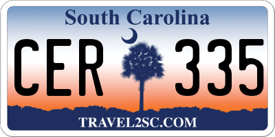 SC license plate CER335