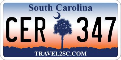 SC license plate CER347