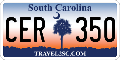 SC license plate CER350