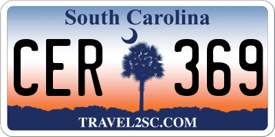 SC license plate CER369