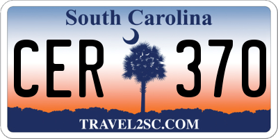 SC license plate CER370
