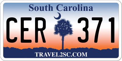 SC license plate CER371