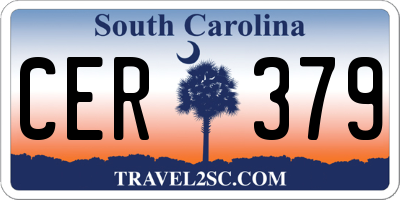 SC license plate CER379