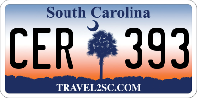 SC license plate CER393