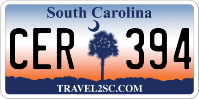 SC license plate CER394