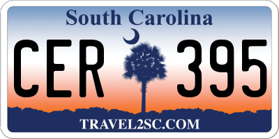 SC license plate CER395